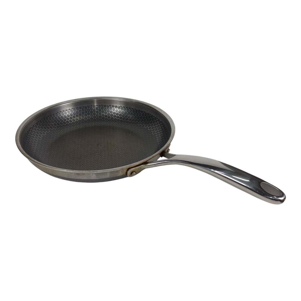 HexClad 11" Hybrid Nonstick Stainless Steel Ceramic Frying Pan Skillet No Lid